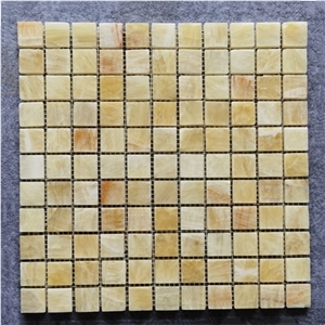 Honey Onyx Marble 1"X1" Square Mosaic Tile Honey Onyx Marble 1"X1" Square Mosaic Tile