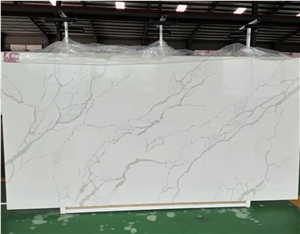 Elegant Artificial Stone Quartz Kitchen Slab