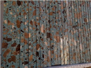 Outdoor Terrazzo Cement Floor Tiles Multi Color Terrazzo 
