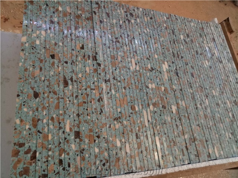 Outdoor Terrazzo Cement Floor Tiles Multi Color Terrazzo 