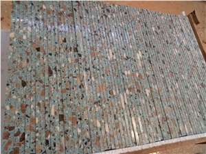 Outdoor Terrazzo Cement Floor Tiles Multi Color Terrazzo 