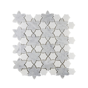 Calacatta White Polished Marble  Mosaic Long Hexagon Tiles