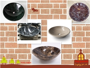 High Quality Marble Washbasin Sinks Round Hands Washing 