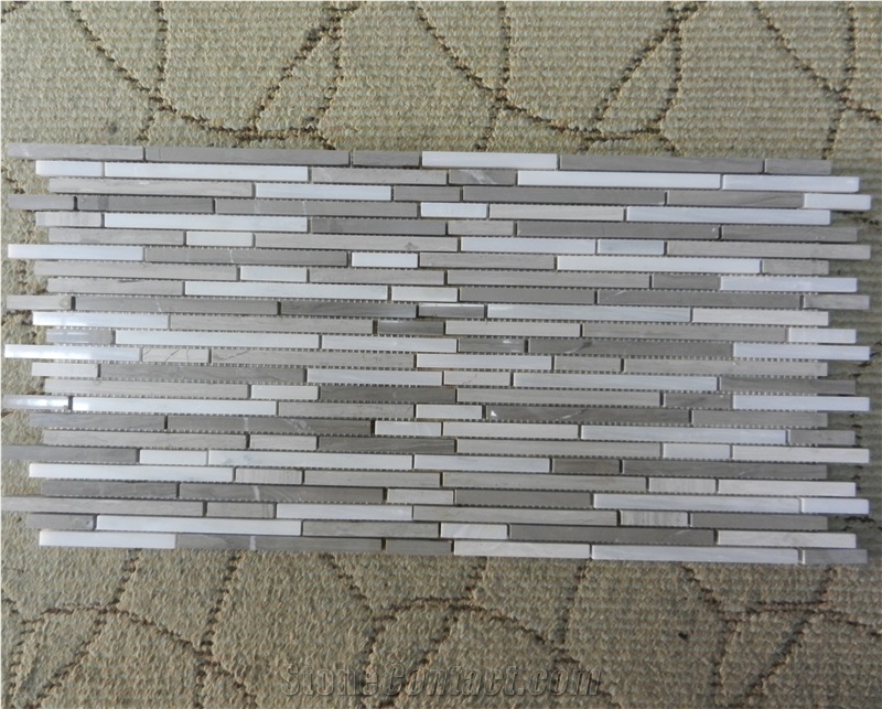 Linear Strip Mosaic Wall Floor Tile/Kitchen Floor Marble