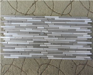 Linear Strip Mosaic Wall Floor Tile/Kitchen Floor Marble