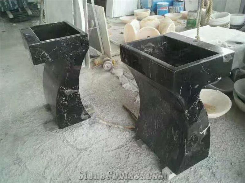 Marble Wash Basin Rectangular Bathroom Vessel Sink