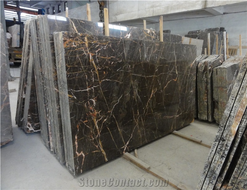 Nero Port Laurent Natural  Marble Slab Wall/Floor Covering