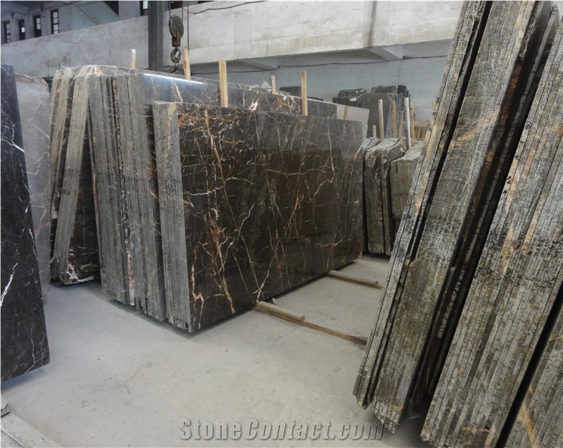 Nero Port Laurent Natural  Marble Slab Wall/Floor Covering