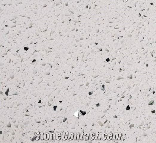 Sparkle Diamond Mirror Shining Crystal White Quartz Stone