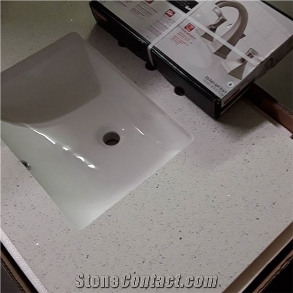 Sparkle Diamond Mirror Shining Crystal White Quartz Stone