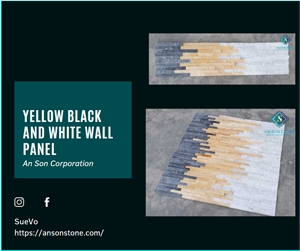 Hot Product - Vietnam Yellow, Black And White Wall Panel 