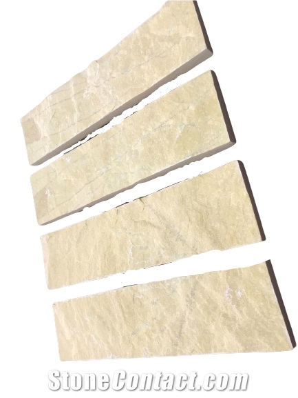 Natural Stone Yellow Split Size 5X20x1.5Cm