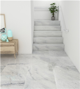 Polished Carrara Stair Effect Polished Carrara Stair Effect