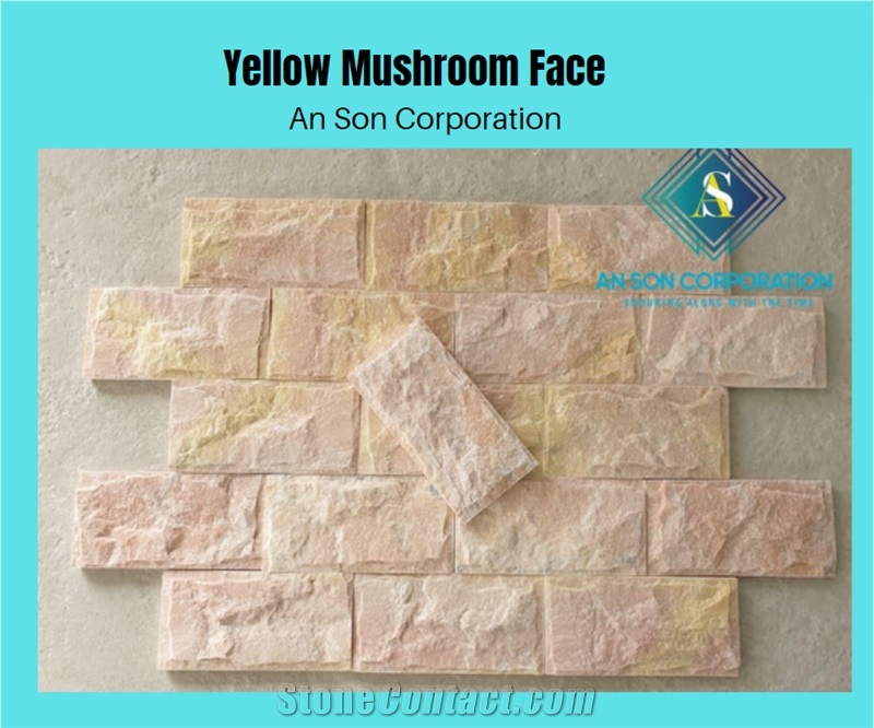 Yellow Mushroom Face Wall Panel 