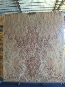 Translucent Bookmatch Marble Stone Slab