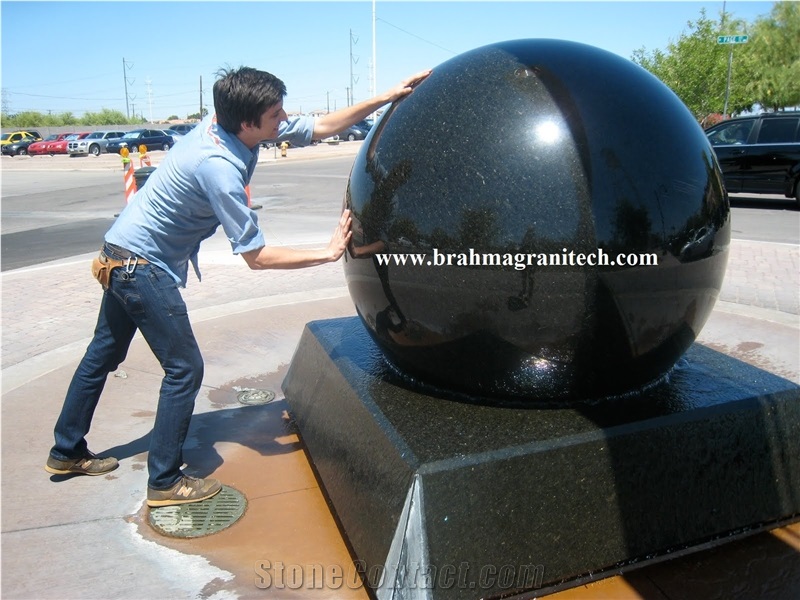 Granite Floating Fountain, Sphere Fountain, Granite Globes