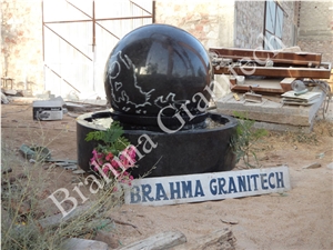 Granite Floating Fountain, Sphere Fountain, Granite Globes