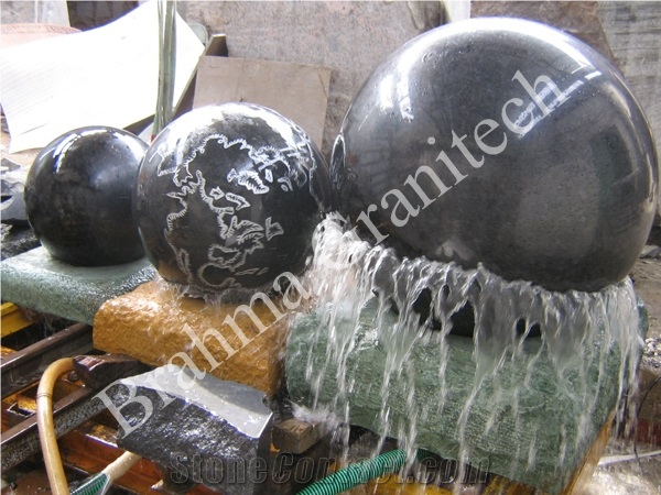 Granite Floating Fountain, Sphere Fountain, Granite Globes