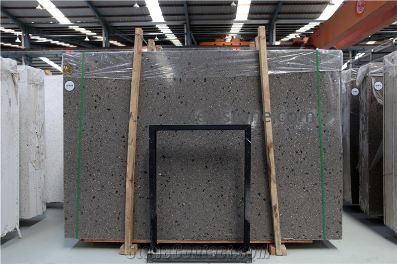 Altantic Grey Cement Recast Terrazzo Slabs
