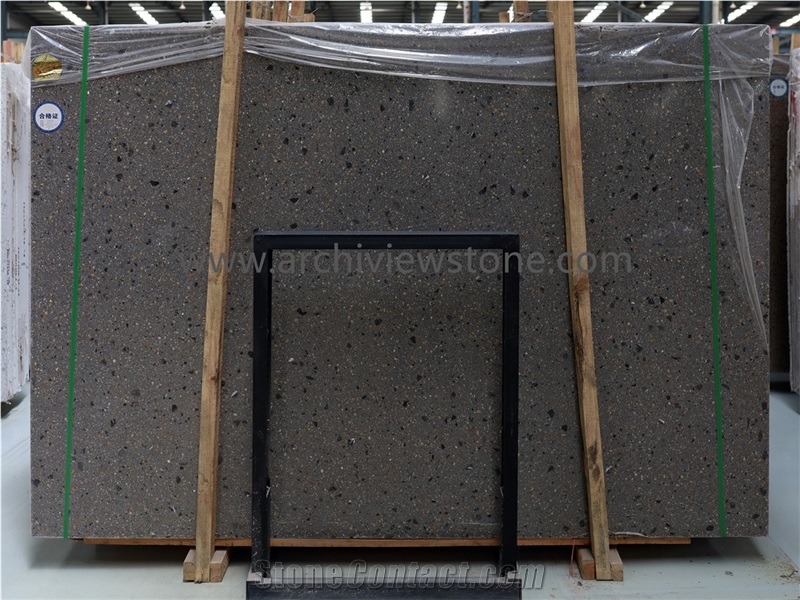 Altantic Grey Cement Recast Terrazzo Slabs