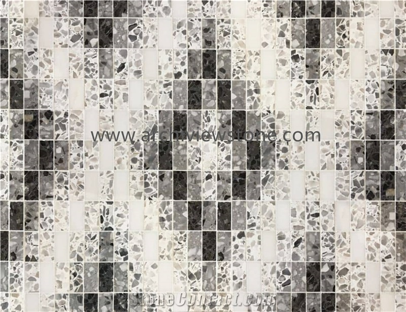 Altantic Grey Cement Recast Terrazzo Slabs