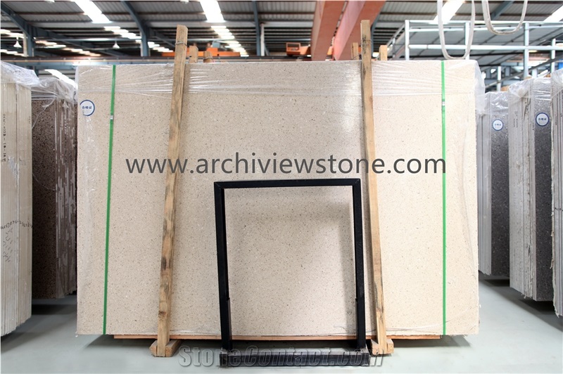 Beige Terrazzo Slab Cement Terrazzo Slabs