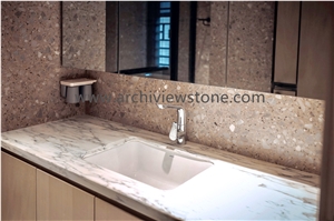 Beige Terrazzo Slab Cement Terrazzo Slabs
