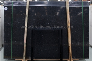 Black Galaxy Cement Terrazzo Slabs
