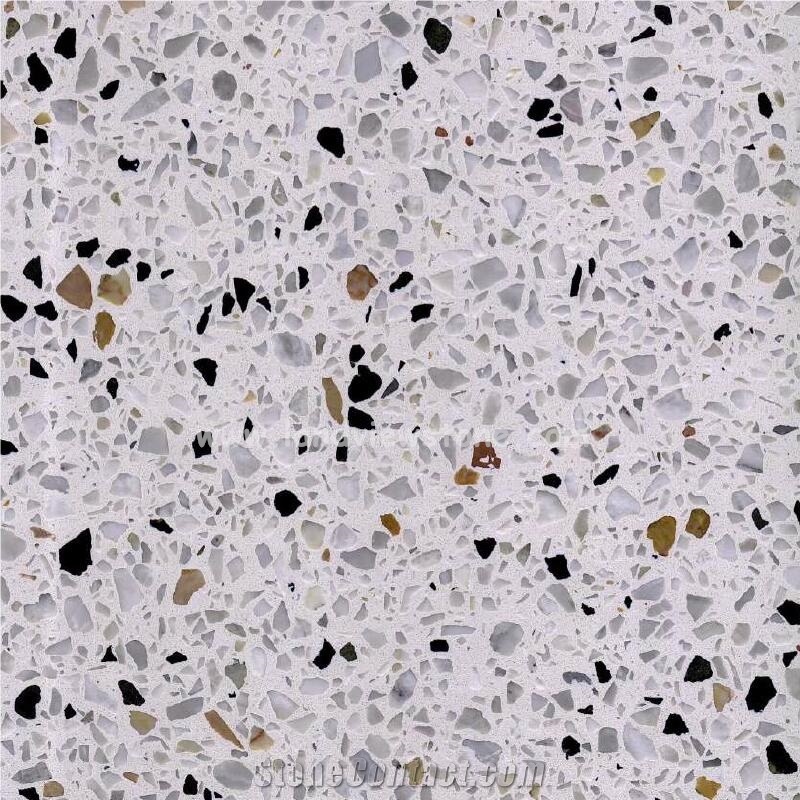 Blue Terrazzo Slab Cement Slab For Benchtop Island Top