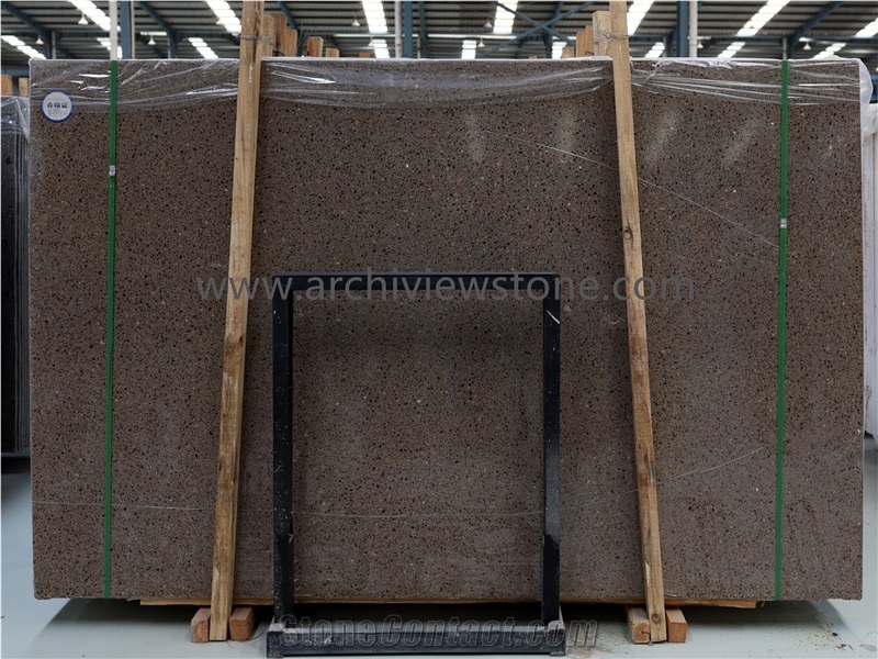 Brown Cement Terrazzo Slabs Tiles 