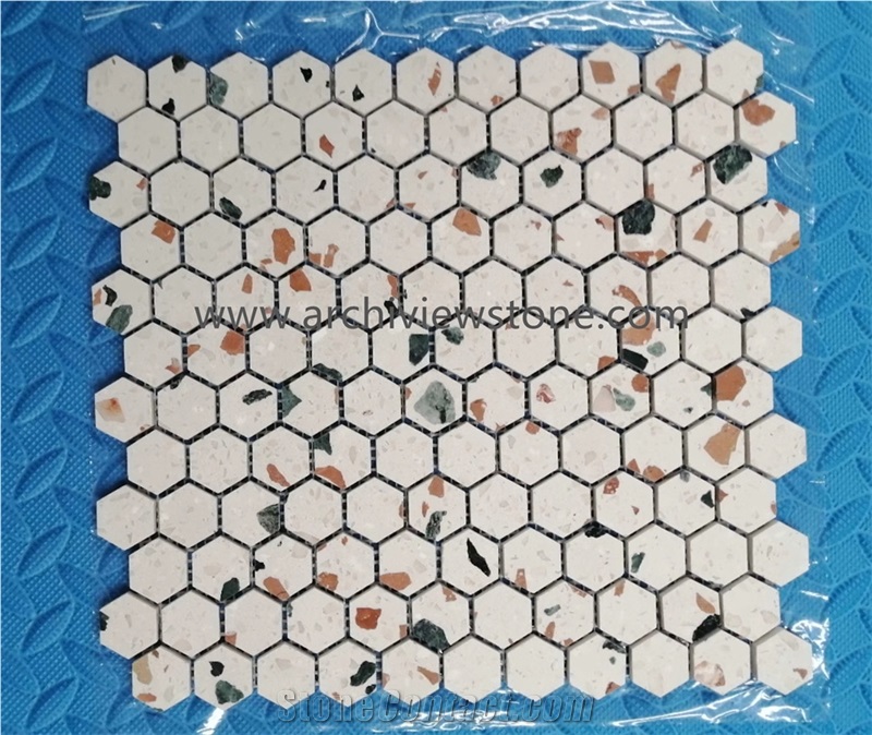 Colourful Cement Terrazzo Wall Floor Mosaic Tiles