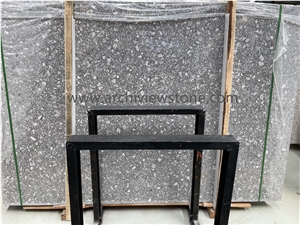 Dark Grey Cement Terrazzo Slab Terrazzo Tiles