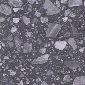 Dark Grey Cement Terrazzo Slab Terrazzo Tiles