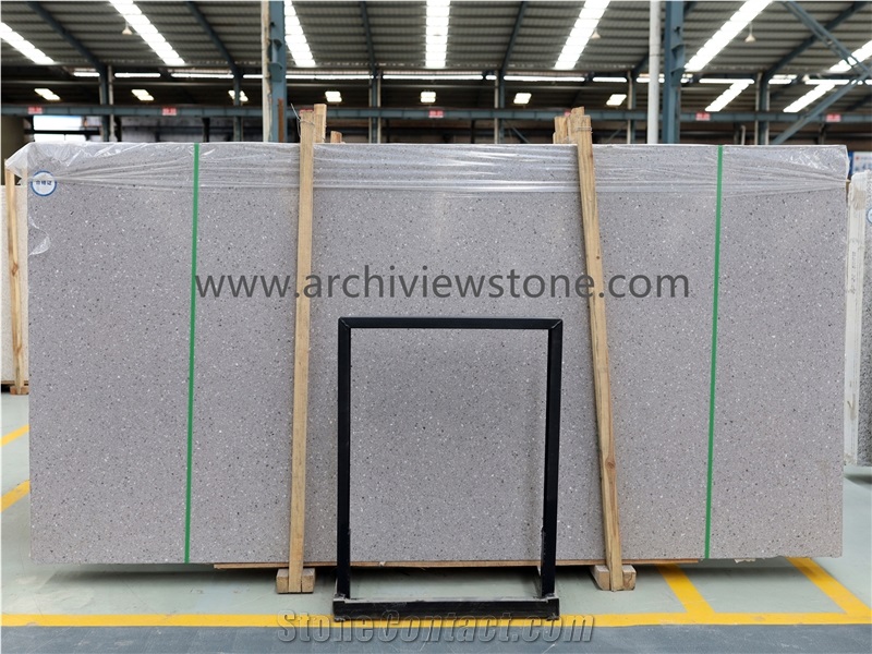 Grey Terrazzo Slab Tiles Terrazzo For Vanity Top 