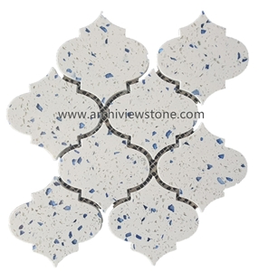 Hexagon Mosaic Cheap Cement White Terrazzo Mosaic Tiles