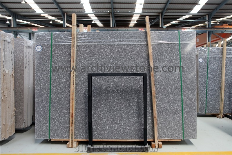 Italy Grey Dark Grey Terrazzo Slab Cement Tiles