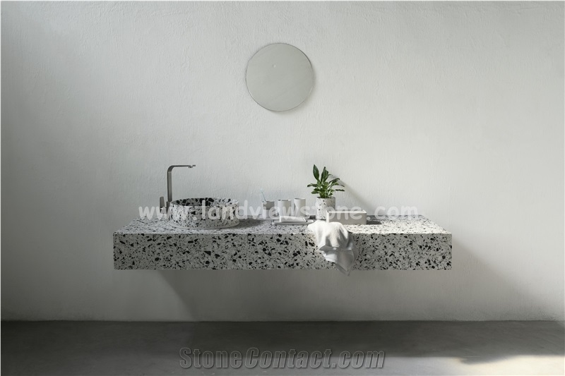 Light Grey Terrazzo Slab Floor Paving Wall  Tile