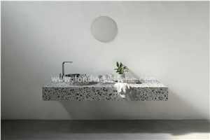 Light Grey Terrazzo Slab Floor Paving Wall  Tile
