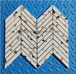 Mixed Color Cheap Cement Terrazzo Mosaic Tiles