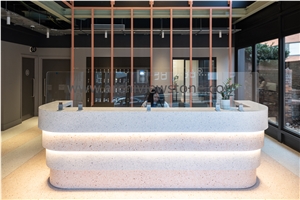Precast White Terrazzo Slabs For Floor Wall Tiles