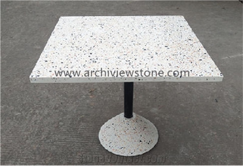 Precast White Terrazzo Slabs For Floor Wall Tiles