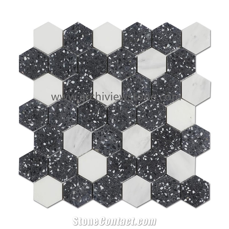 White Precast Terrazzo Slab Terrazzo Floor Wall Tiles