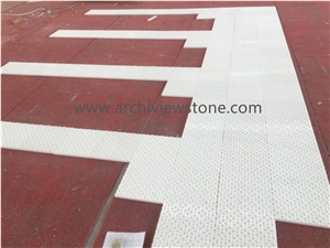 3D CNC Thassos Crystal White Marble CNC Wall Panel