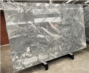 Grey Quartzite Mystic Grey Slabs For Bathroom Kitchen