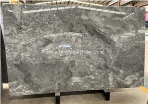 Grey Quartzite Mystic Grey Slabs For Bathroom Kitchen