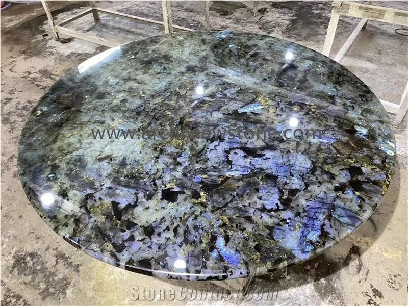 Labradorite Blue Granite Table Top Lemurian Blue Table Top