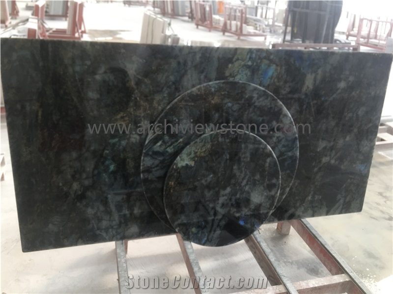 Labradorite Blue Granite Table Top Lemurian Blue Table Top