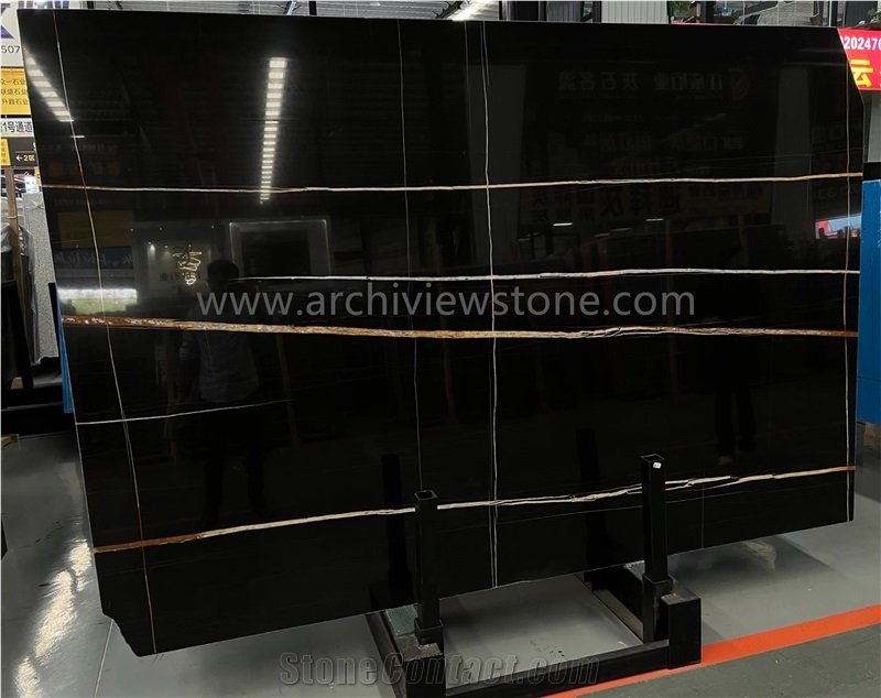 Sahara Noir Marble Laurent Black Sahara Marble Slab