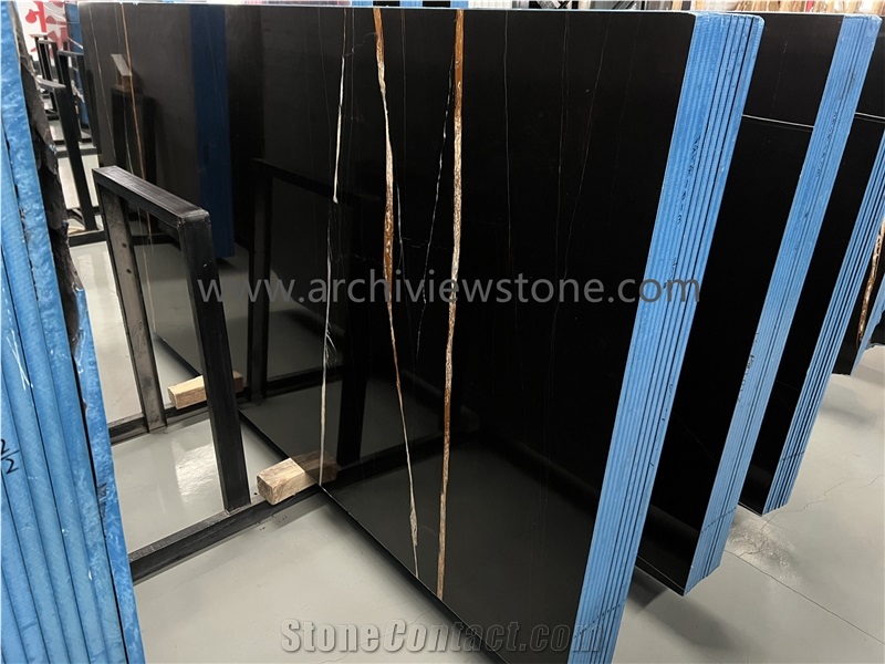 Sahara Noir Marble Laurent Black Sahara Marble Slab