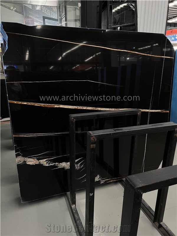 Sahara Noir Marble Laurent Black Sahara Marble Slab